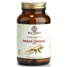 Bio Tonics Bioss Organic Panax Ginseng 200mg Βότανο για την Ενίσχυση του Οργανισμού 60 Vegan Κάψουλες