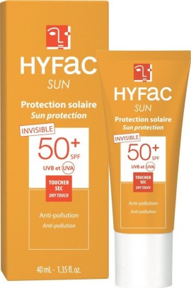 Biorga Hyfac Sun Protection SPF50+ Invisible Anti Pollution Αντηλιακή Κρέμα Προσώπου Χωρίς Χρώμα 40ml