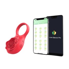Velora The Flower Clit Silicone Vibrating Cock Ring With Clitoral Stimulator Δονούμενο Δαχτυλίδι Σιλικόνης με Κλειτοριδικό Διεγέρτη Κόκκινο 1 Τεμάχιο