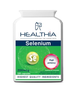 Healthia Selenium 200mcg, Συμπλήρωμα Διατροφής με Σελήνιο 120 Κάψουλες