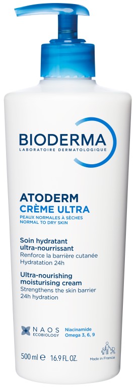Bioderma Atoderm Crème Ultra Κρέμα Εξαιρετικής Θρέψης για Κανονικό προς Ξηρό Δέρμα 500ml