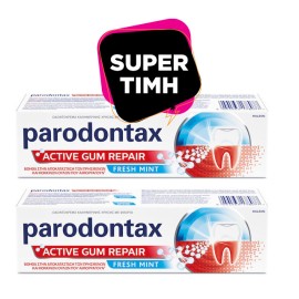 Parodontax Bundle Active Gum Repair Fresh Mint, Οδοντόκρεμα για την Αποκατάσταση των Ούλων που Αιμορραγούν από την 1η Εβδομάδα 2 Συσκευασίες x 75ml