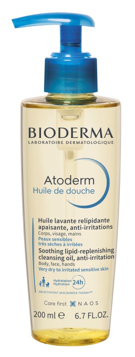 Bioderma Atoderm Huile De Douche Απαλό Ελαιώδες Αφρόλουτρο Κατά των Ερεθισμών για Ευαίσθητο, Ξηρό, Προς Ατοπικό Δέρμα 200ml