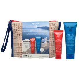 Apivita PROMO Bee Sun Safe Anti Spot Anti Age Tinted Face Cream SPF50 Αντηλιακή Κρέμα Προσώπου με Χρώμα Βελούδινης Υφής 50ml & ΔΩΡΟ After Sun Cool Sooth Δροσιστική & Καταπραϋντική Κρέμα Gel για Πρόσωπο & Σώμα 100ml & Νεσεσέρ