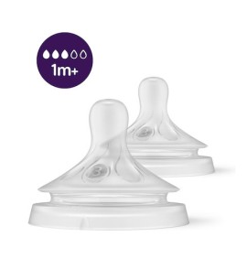 Avent Philips Natural Response Θηλές Σιλικόνης για 1m+ Ροή 3 2 Τεμάχια [SCY963/02]