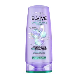LOreal Paris Elvive Hydra Hyaluronic Pure Conditioner 72Ω Ενυδάτωση για Λιπαρές Ρίζες & Αφυδατωμένα Μήκη 300ml