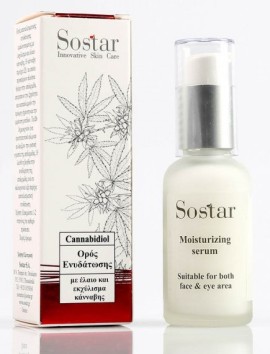 Sostar CannabisOil Ορός Ενυδάτωσης Προσώπου Με Έλαιο Και Εκχύλισμα Κάνναβης 30ml
