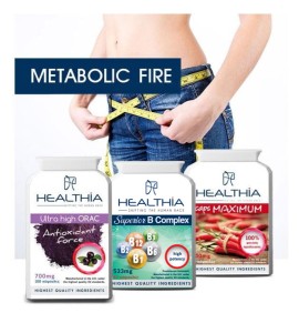Healthia Bundle Metabolic Fire Superior B Complex 533mg 60 Ταμπλέτες - Ultra High ORAC 700mg 100 Κάψουλες - Caps Maximum 500mg 90 Κάψουλες