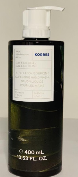 Korres Υγρό Σαπούνι Χεριών Με Αλόη  Θαλασσινό Αλάτι Με Αντλία 400ml