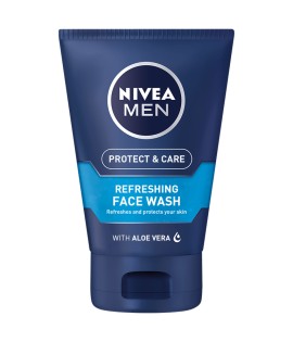 Nivea Men Protect & Care Refreshing Face Wash Ανδρικό Gel Καθαρισμού Προσώπου 100ml