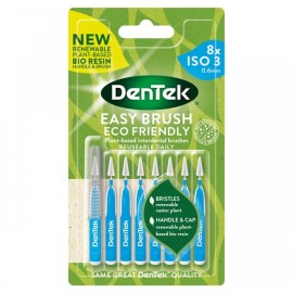 Dentek Easy Brush ISO 3 Μέγεθος 0,6mm Μεσοδόντια Βουρτσάκια Γαλάζιο 8 Τεμάχια