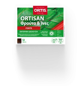Ortis Ortisan Forte Fruits & Fibres  Συμπλήρωμα Κατά Της Δυσκοιλιότητας, 12 Cubes