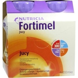 Nutricia Fortimel Jucy Orange Flavor Πόσιμο Θρεπτικό Συμπλήρωμα Υψηλής Ενέργειας με Γεύση Πορτοκάλι 4x200ml