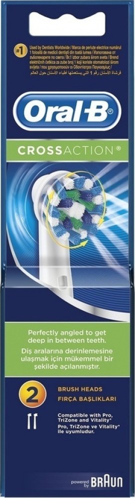 Oral B Cross Action Ανταλλακτικές Κεφαλές 2 Τεμάχια