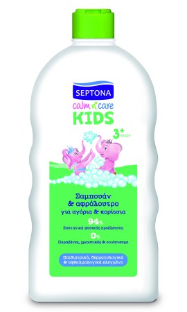 Septona Calm n Care Kids Παιδικό Σαμπουάν - Αφρόλουτρο για Αγόρια & Κορίτσια 750ml