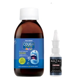 Frezyderm PROMO Cough Syrup Kids Φυτικό Σιρόπι για τον Ξηρό και Παραγωγικό Βήχα 182gr - Nazal Cleaner Baby Isotonic Ισότονο Ρινικό Διάλυμα για 0m+ 30ml