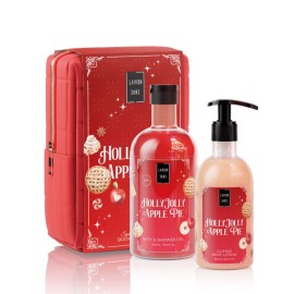 Lavish Care PROMO Xmas Holly Jolly Apple Pie Bath & Shower Αφρόλουτρο Gel 500ml & Glitter Body Lotion Ενυδατικό Γαλάκτωμα Σώματος 300ml & ΔΩΡΟ Νεσεσέρ