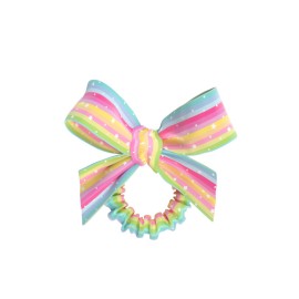 Invisibobble Kids Sprunchie Slim W. Bow Let‘s Chase Rainbows Παιδικό Λαστιχάκι Μαλλιών 1 Τεμάχιο