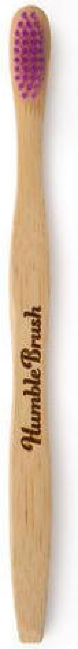 The Humble Co. Bamboo Toothbrush Adult Soft Οδοντόβουρτσα Ενηλίκων από Μπαμπού Μωβ Μαλακή 1 Τεμάχιο