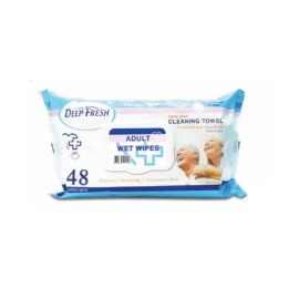Deep Fresh Adult Wet Wipes Μαντηλάκια Καθαρισμού, 48τμχ