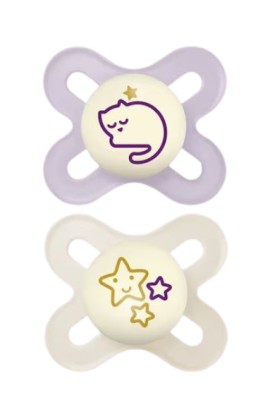 Mam Original Start 2-6m Πιπίλα Σιλικόνης Μωβ - Μπεζ 2 Τεμάχια [124SGc]
