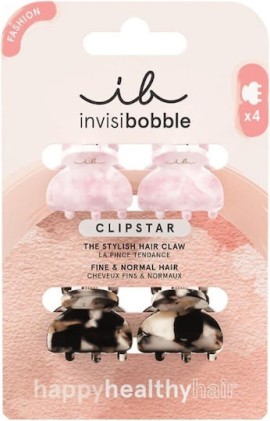 Invisibobble Clipstar Happy Healthy Hair Μίνι Κλάμερ 4 Τεμάχια