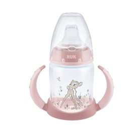 Nuk First Choice Disney Baby Μπιμπερό Εκπαίδευσης με Ρύγχος / Λαβές 6-18m+ & Δείκτη Θερμοκρασίας Ροζ 150ml [10.743.313]