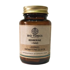 Bio Tonics Berberine & Nad 420mg για το Μεταβολικό Σύνδρομο 30 Vegan Κάψουλες
