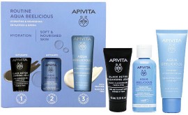 Apivita PROMO Aqua Beelicious Comfort Απαλή Κρέμα Ενυδάτωσης Πλούσιας Υφής 40ml - Aqua Hydrating Toner Λοσιόν Ενυδάτωσης 50ml - Black Detox Cleansing Jelly Face & Eyes Gel Καθαρισμού Προσώπου και Ματιών με Ενεργό Άνθρακα 15ml
