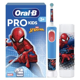 Oral B Pro Kids Spider Man Παιδική Ηλεκτρική Οδοντόβουρτσα με Θήκη Ταξιδίου για 3+ Ετών 1 Τεμάχιο