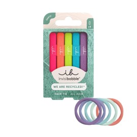 Invisibobble Ecotie Hair Tie Neon Glow Λαστιχάκια Μαλλιών Αποχρώσεις Neon 5 Τεμάχια