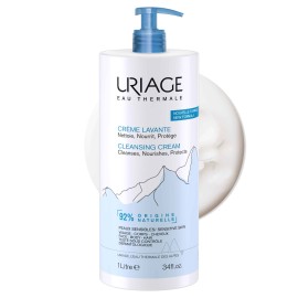 Uriage Cleansing Cream Lavante Κρέμα Καθαρισμού Προσώπου - Σώματος για Ευαίσθητες Επιδερμίδες 1000ml -20% Επί Της Λιανικής