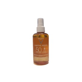 Vichy Capital Soleil Solar Protective Water Spray With Beta Carotene SPF50 Αντηλιακό Νερό Προστασίας Προσώπου - Σώματος για Λαμπερό Μαύρισμα 200ml