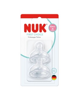 Nuk First Choice+ Anti Colic Θηλές Σιλικόνης Flow Control για 6m+ Κατά των Κολικών 2 Τεμάχια