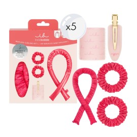 Invisibobble Gift Set Beach Curl L Pink Heatless Large για Μπούκλες Curling Ribbon 1 Τεμάχιο - Sprunchie Slim 2 Τεμάχια - Roller 1 Τεμάχιο