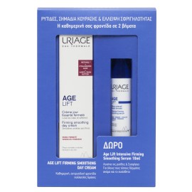 Uriage PROMO Age Lift Firming Smoothing Day Cream Αντιγηραντική Κρέμα Ημέρας για Κανονικές / Ξηρές Επιδερμίδες 40ml - ΔΩΡΟ Age Lift Serum Αντιγηραντικός Ορός Προσώπου για Όλους τους Τύπους Επιδερμίδας 10ml