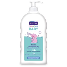 Septona Baby Calm & Care Baby Βρεφικό Αφρόλουτρο με Βάλσαμο και Πανθενόλη με Άρωμα Πούδρας 500ml με Αντλία