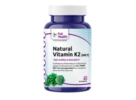 Full Health Natural Vitamin K2 (MK7) 150mcg για τα Οστά & την Σωστή Πήξη του Αίματος 60 Φυτικές Κάψουλες
