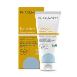 Pharmasept Heliodor Baby Sun Cream SPF50 με Φυσικό Αντηλιακό Φίλτρο Βρεφική Αντηλιακή Κρέμα Προσώπου - Σώματος 100ml