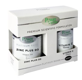 Power Health Classics PROMO Platinum Range Zinc Plus Vitamin D3 15mg/2000iu Συμπλήρωμα Διατροφής Βιταμίνης D3 30 Κάψουλες - ΔΩΡΟ Vitamin C 1000mg 20 Κάψουλες