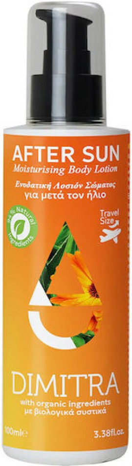 Dimitra After Sun Ενυδατική Λοσιόν Σώματος με Αλόη & Καλέντουλα για Μετά τον Ήλιο με Άρωμα Πράσινο Τσάι 100ml
