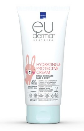 Intermed Euderma Babyderm Hydrating & Protective Cream Ενυδατική & Προστατευτική Κρέμα για Πρόσωπο & Σώμα 200ml