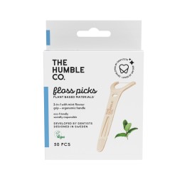 The Humble Co. Dental Floss Picks Grip Μεσοδόντιος Kαθαριστής με Μονό Νήμα και Οδοντογλυφίδα 50 τεμάχια