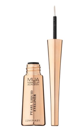 MUA Marble Pearl Liquid Liner Luminary Υγρό Eyeliner Ψυχρό, Λευκό-Ασημί με Glitter 3gr