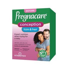 Vitabiotics Pregnacare Him & Her Conception για Ζευγάρια που Προσπαθούν να Αποκτήσουν Παιδί 2 x 30 Δισκία