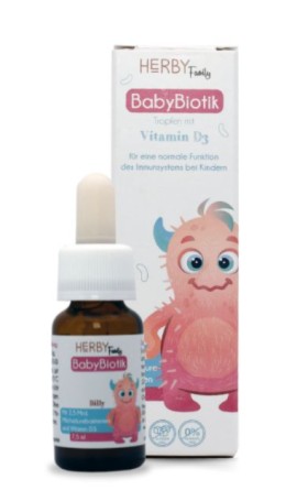 Herby Family BabyBiotik Vitamin D3 για την Ενίσχυση του Ανοσοποιητικού 7,5ml