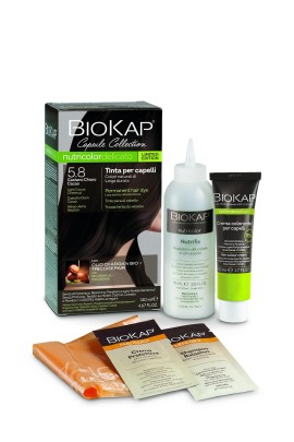 Biokap Nutricolor Delicato No5.8 Light Cocoa Chestnut Βαφή Μαλλιών Καστανό Ανοιχτό Κακάο 140ml