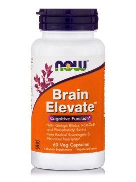 Now Foods Brain Elevate Συμπλήρωμα Διατροφής Για Την Μνήμη - Εγκέφαλο  60 Κάψουλες