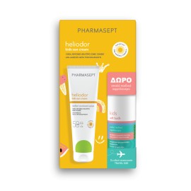 Pharmasept PROMO Heliodor Kids Sun Cream SPF50 με Φυσικό Αντηλιακό Φίλτρο Παιδική Αντηλιακή Κρέμα Προσώπου & Σώματος 150ml & Kids Soft Bath Απαλό Παιδικό Αφρόλουτρο 100ml