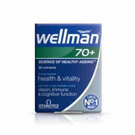 Vitabiotics Wellman 70+ Φόρμουλα για την Υγεία των Ανδρών άνω των 70 Ετών 30 Ταμπλέτες